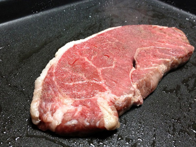 十勝彩美牛のランプ肉のステーキ