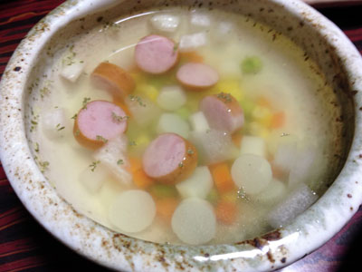 ホワイトアスパラのスープ