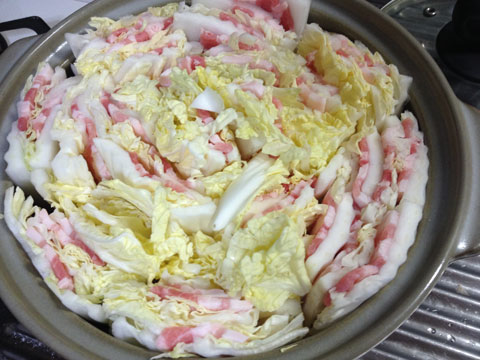 白菜と豚バラの重ね鍋