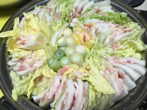 白菜と豚バラの重ね鍋1