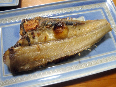干しナメタの焼き魚